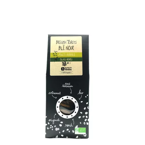Breizh Toast blé noir olive bio. La boîte de 125 g