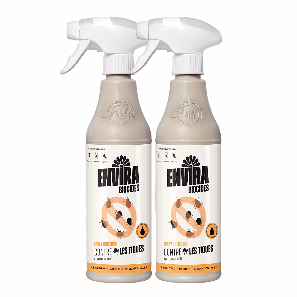 Envira Spray Anti – Tiques | Protection Rapide et Efficace 2X500ML