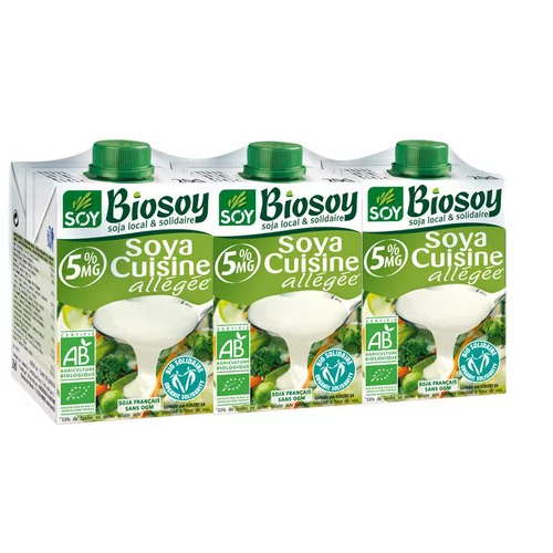 Soya cuisine allégé vegan Soy - 3 x 20 cl