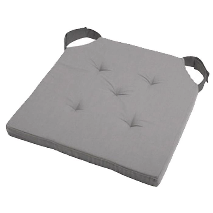 Coussin de chaise gris et souris en coton 38 × 38 cm