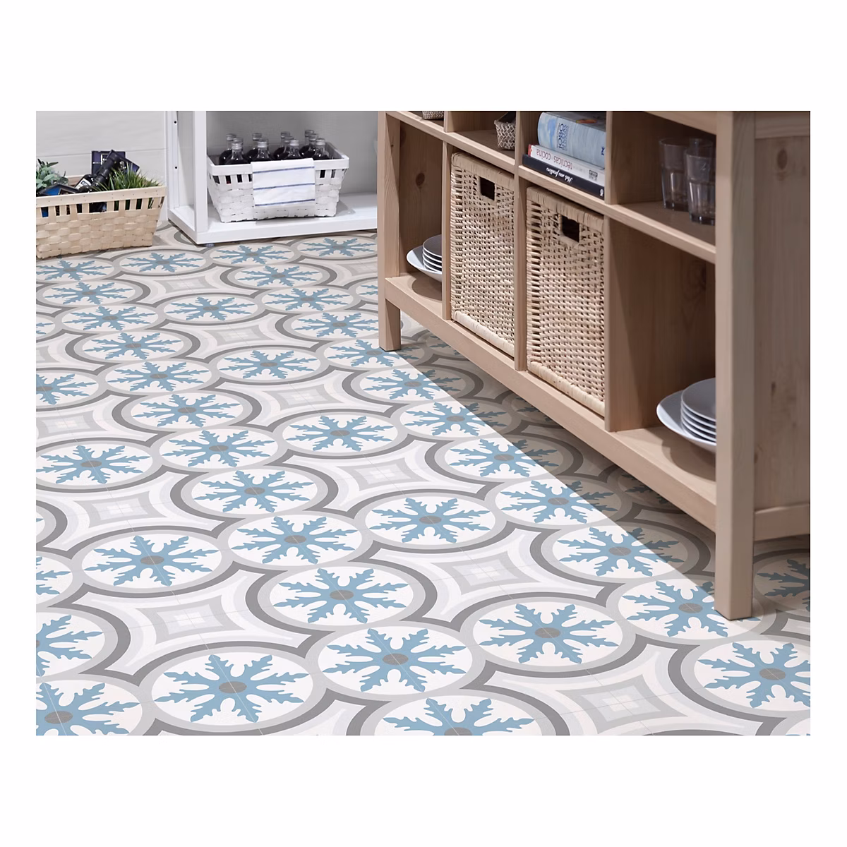 Carrelage effet carreau de ciment BARCELONA MAR 25 × 25cm – Boîte de 1 m2