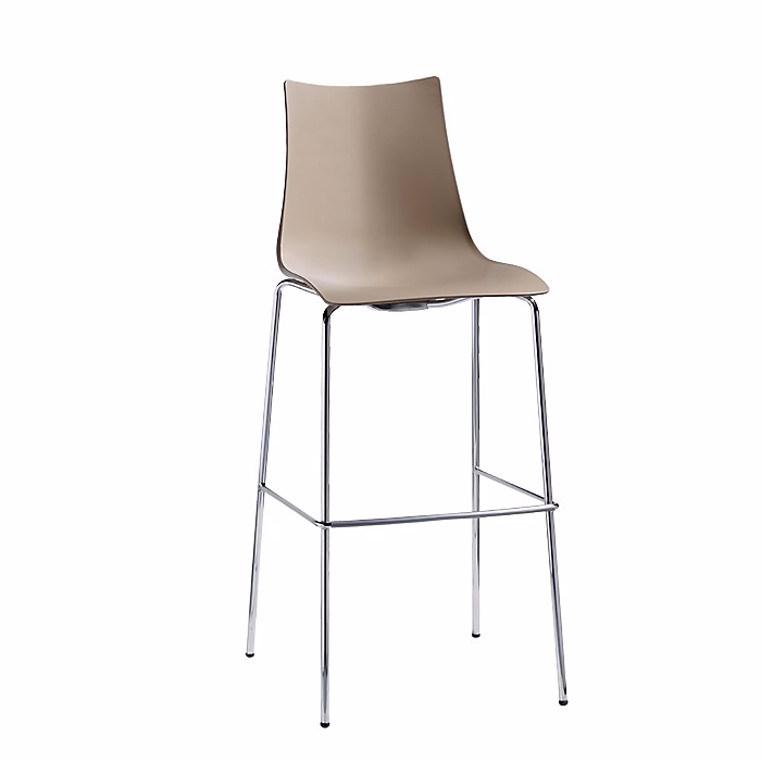 2 Tabourets de bar design – ZEBRA TECHNOPOLYMER 80cm, lot de 2