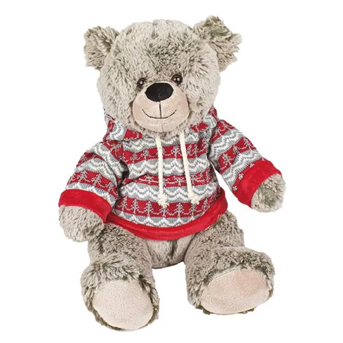 Peluche pull rouge coloris beige - 40 cm