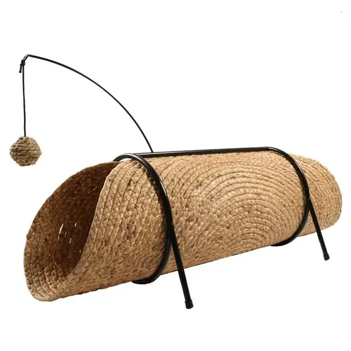 Tunnel de jeu pour chat coloris beige D&D Home Reina - 80 x 36 x 25 cm