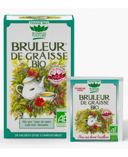 Romon Nature - Tisane Bruleur de graisses Bio 20 sachets