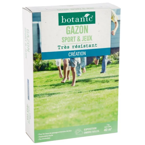 Graines de gazon à semer sports et jeux pour création botanic® - 1 kg