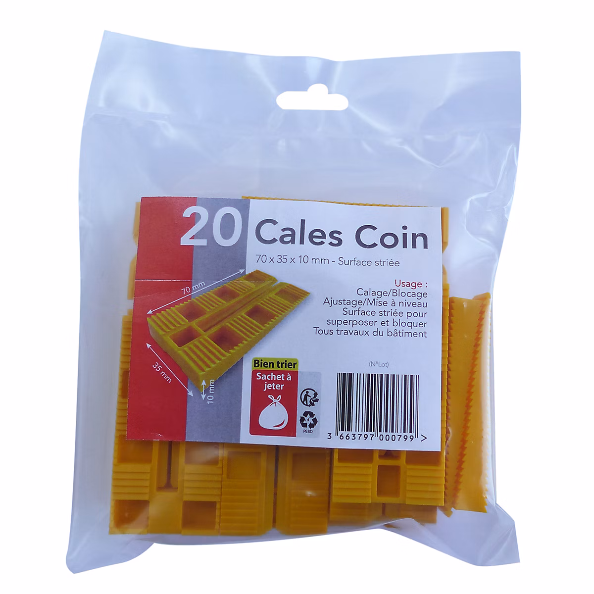Cales coins (lot de 20) en PVC Acbat – Réf. VJEGMDBUY9417946977