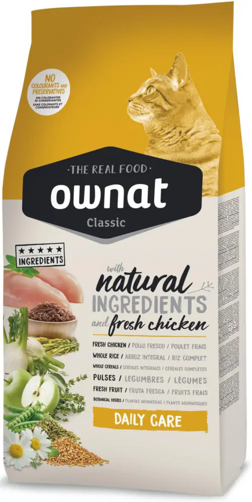 Croquette pour chat adulte Classic Daily Care Ownat - 4 kg