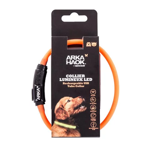 Collier en tube LED orange 0,7x35 cm