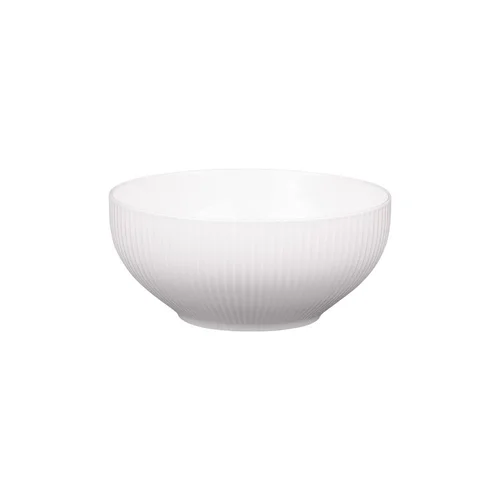 Coupelle en porcelaine blanche et contours striés Lina - Ø 15 cm