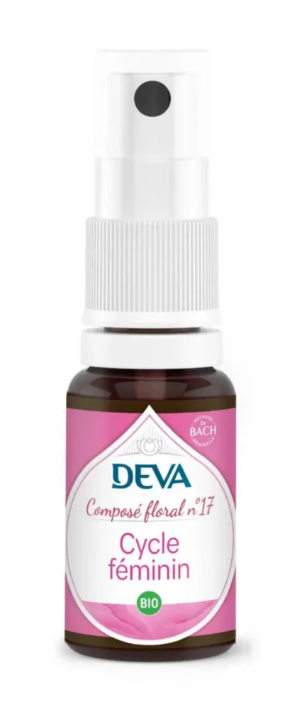 Complément alimentaire composé floral cycle féminin bio Deva - spray 15 ml