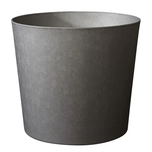Pot en matière recyclée coloris anthracite Poetic Elément conique 100 L - Ø 58 x H 49 cm