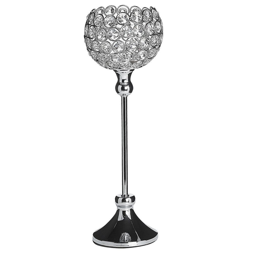 Objet décoratif – Bougeoir ESTERNAY 27 cm Métal Argenté