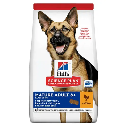 Croquette pour chien mature de grande race au poulet Hill's - 18 kg
