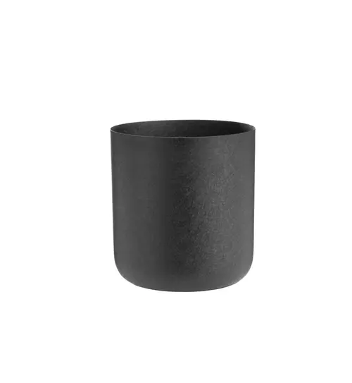 Cache-pot Jasta en zinc coloris noir - 22 x 22 x 21,5 cm