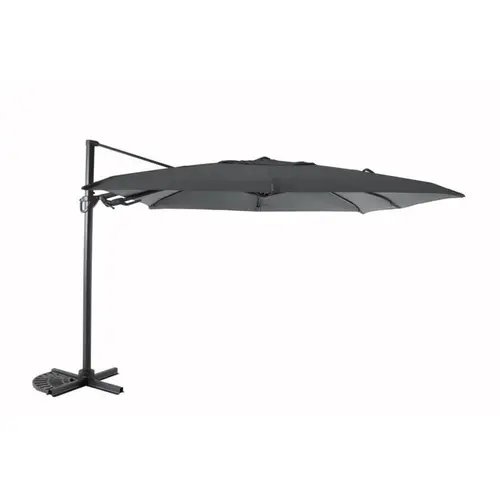 Parasol déporté carré coloris anthracide - 300 x 300 cm
