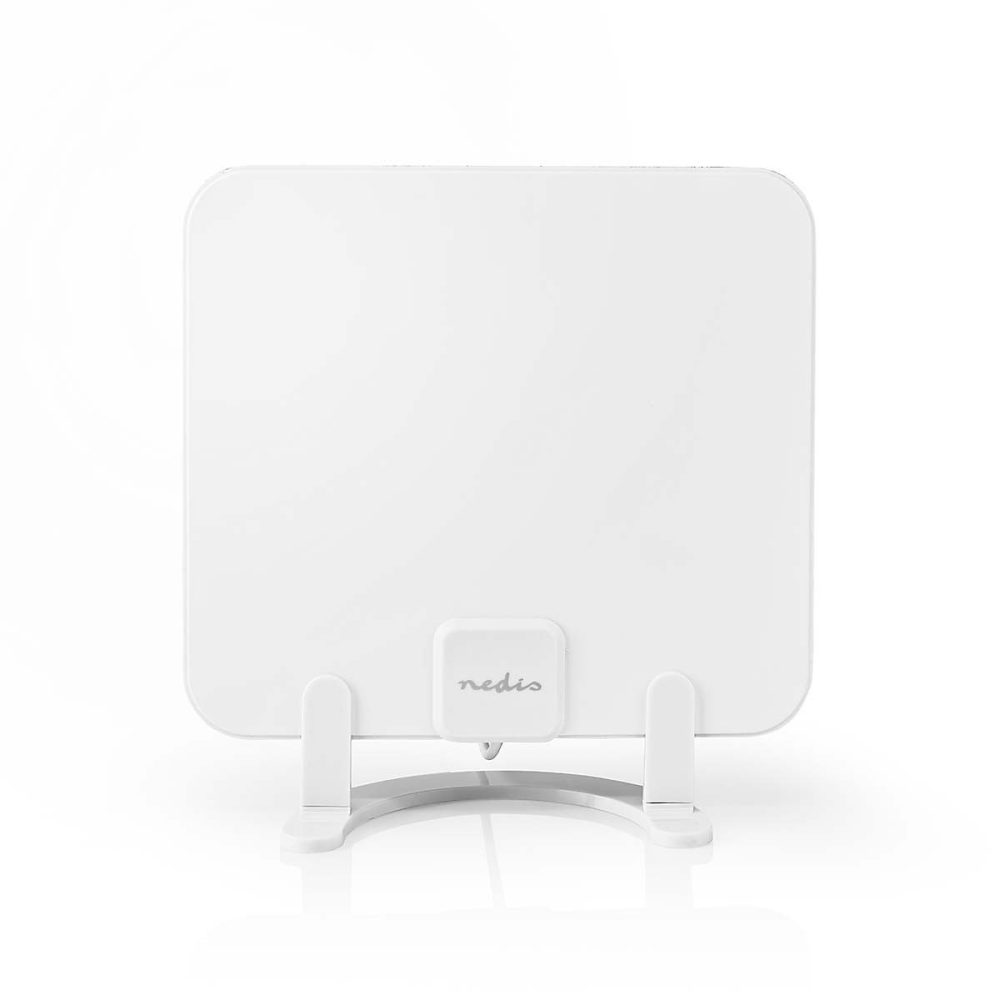 Antenne HDTV d'Intérieur 0 – 25 km Gain de 30 dB FMVHFUHF Blanche NEDIS