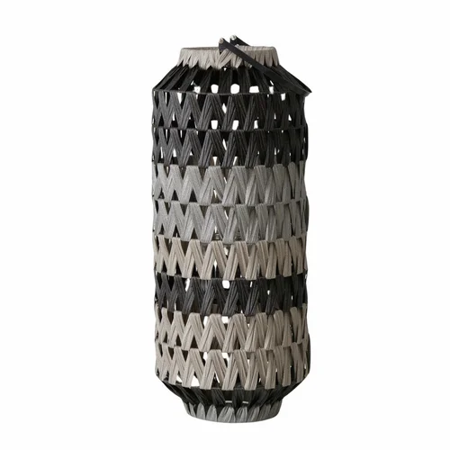 Lanterne en métal beige et gris Lorin - Ø 25 x H 72 cm