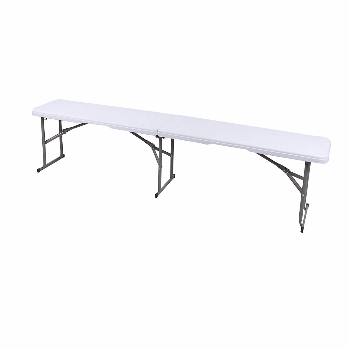 Banc de réception pliant 3 à 4 places pour intérieur ou extérieur Blanc – L. 182 x l. 28 x H. 43 cm, RÉCEPTION