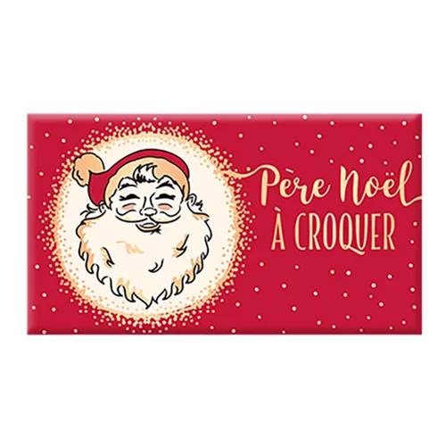 Chocolat au lait bio fin d'année « Père Noel » metallic Art Grafik - 40 g