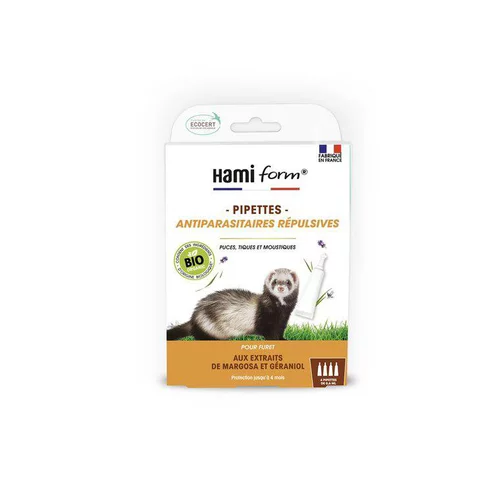 Pipette antiparasitaire Ecosoin bio pour furet 4x0,6 ml