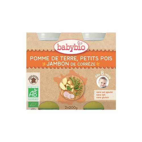 Menu du jour légumes et jambon Babybio 2 x 200 g