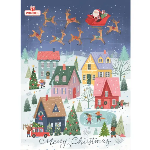 Calendrier de l'Avent pour enfant chocolat Windel - 35 x 25,5 cm