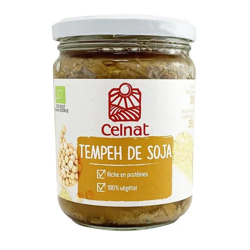 Tempeh bio Celnat Pot verre - 250 g