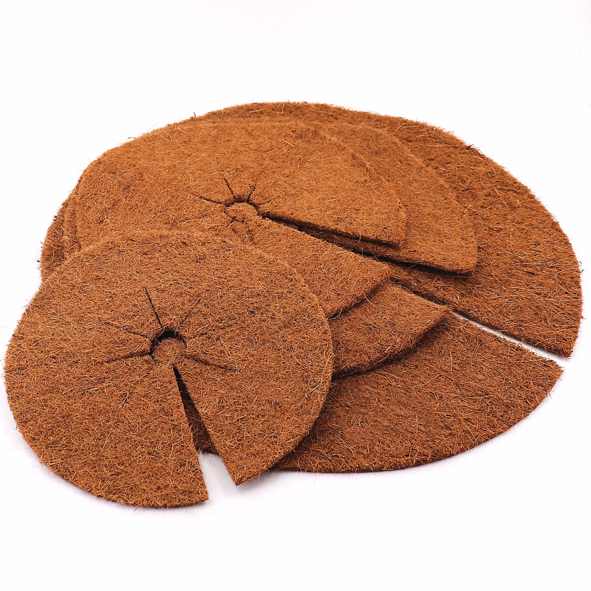 Accessoire de pose pour terrasse – 3 disques de paillis de noix de coco 37cm tapis en fibre de coco Aquagart