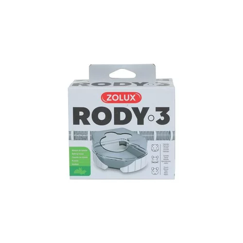 Maison de toilette pour les rongeurs en plastique coloris blanc Zolux Rody3 – 10,5 x 14,3 x 7 cm