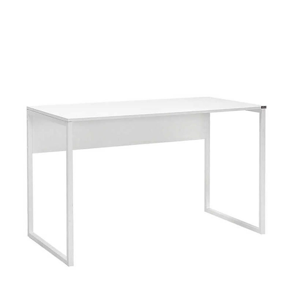 Bureau – Table d'ordinateur, table de travail coloris Blanc, Hauteur 77 x Longueur 120 x Profondeur 60 cm