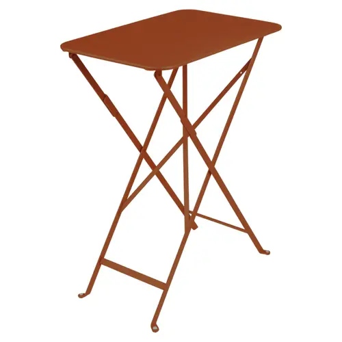 Table pliante Bistro coloris orange confite en acier Fermob - 37 x 57 x 74 cm