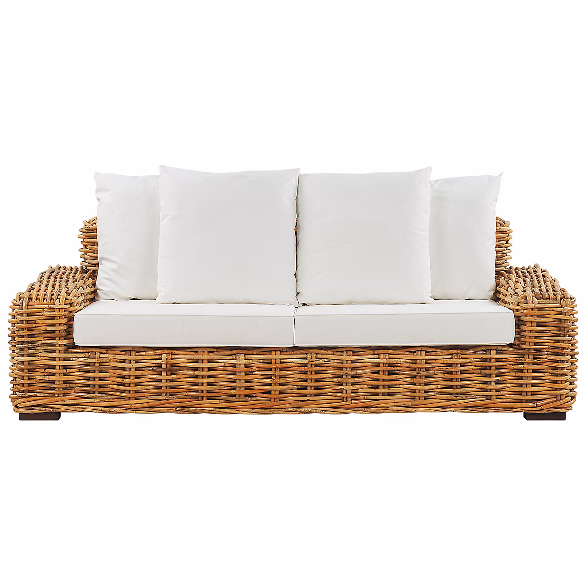 Canapé de jardin 3 places FORLI Rotin Naturel – Réf. PVPUBJMKO0413216906
