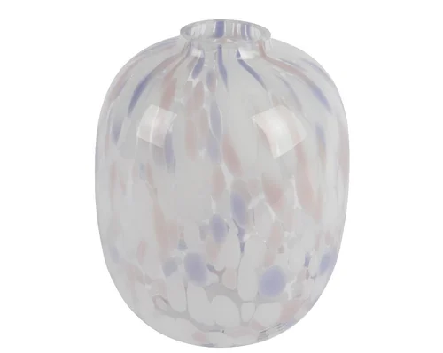 Vase en verre blanc et couleurs pastel - Ø 20 x H 24,5 cm