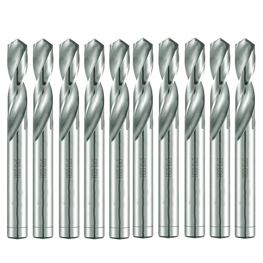 10 Forets Hélicoïdaux HSS Co Extra Court DIN 1897 PZ – Inox, Aciers 130 D. 4.1 x Lt. 55 x Lu. 22 x Q. 4.1 mm x Z2, Diamwood