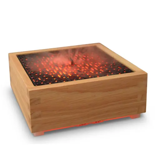 Diffuseur ultrasonique coloris blanc en bambou Kaori Zen' Arôme - diffusion 50 m2