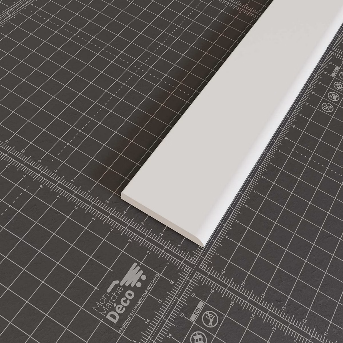 Champlat PVC Cellulaire 45 mm | Longueur 2.50 m – – Blanc – lot de 5