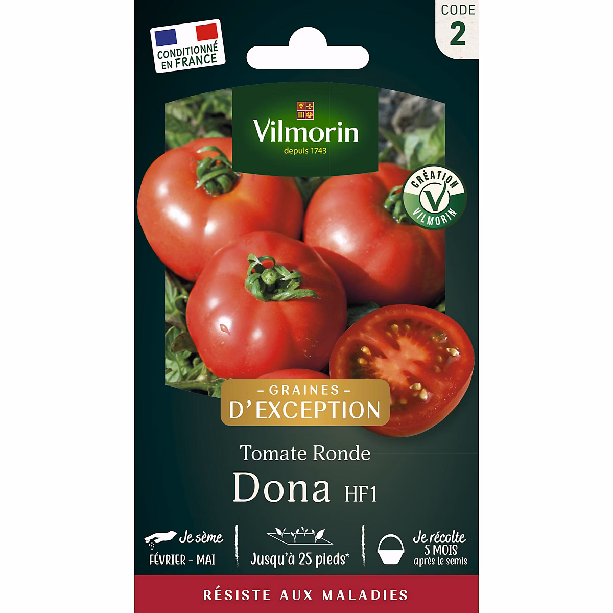 Graines tomate ronde variété Dona HF1 Vilmorin – Réf. RJLPPFLNR9463275570