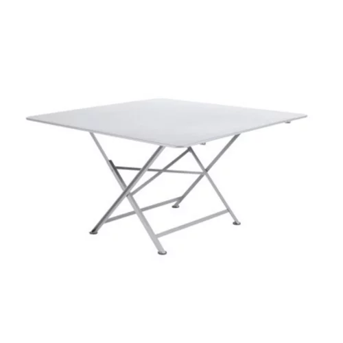Table pliante Cargo Fermob en acier coloris blanc coton 128 x 128 x 74 cm
