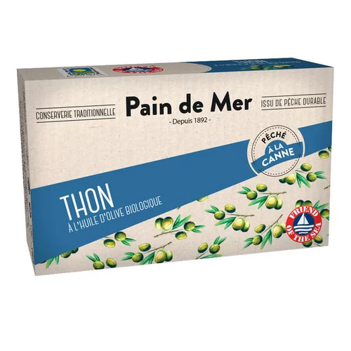 Thon à l'huile d'olive en boîte Pain de Mer - 120 g
