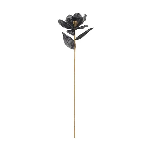 Fleur artificielle fleur de jute magnolia coloris noir