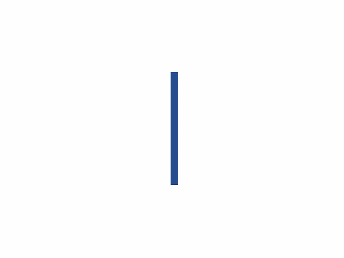 Fileur d'angle bas Palma bleu outremer H. 71 – 5 cm