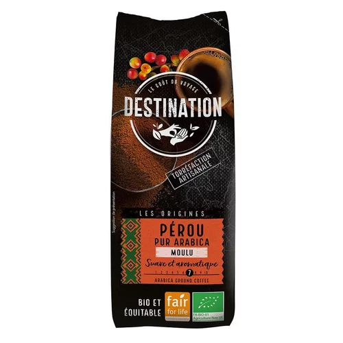 Café moulu pur arabica bio Pérou Destination - 250 g