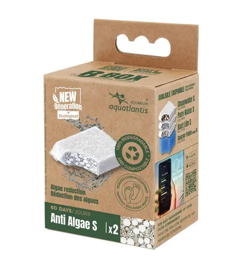 Masses filtrantes pour aquarium coloris blanc Aquatlantis B-Box anti-algues - Taille S x 2