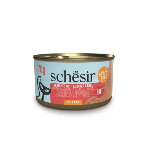 Alimentation humide pour chat pâté de sardines à la bisque Schesir - 70 g