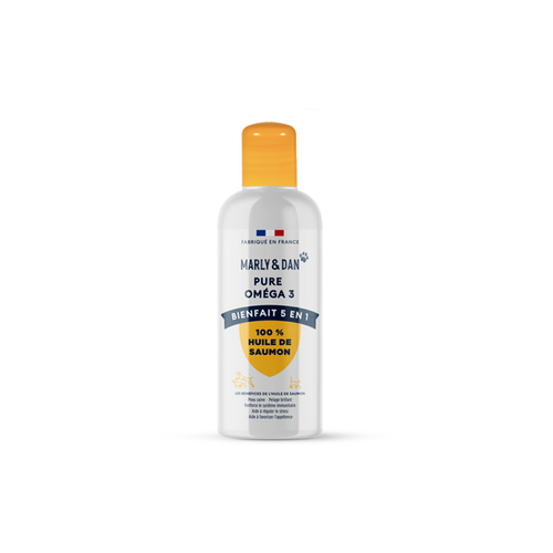 HUILE DE SAUMON POUR CHIEN & CHAT MARLY & DAN® - PURE OMEGA 3 - 100ML