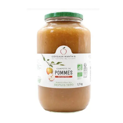Compote de pommes sucre bio Coteaux Nantais - 1,7 kg