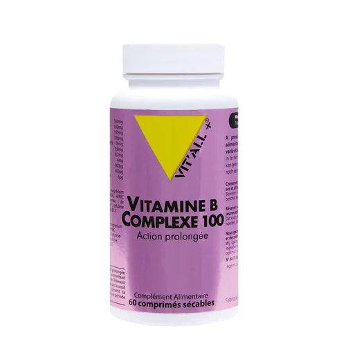 Complexe de vitamine B à action prolongée en boite de 60 comprimés
