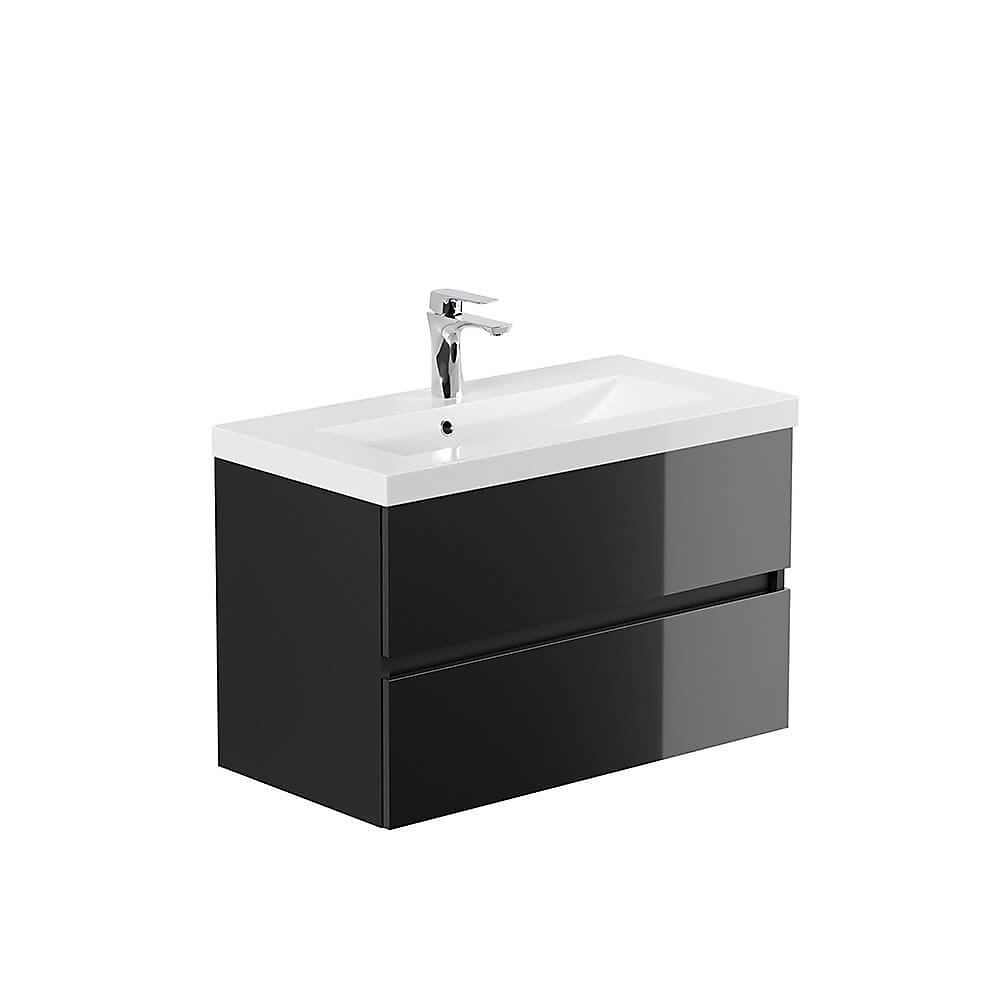 Ensemble de meubles de salle de bains WANGEROOGE BIG Deluxe noir S – Réf. KKKDEAZDJ5836268644