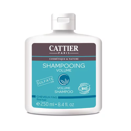 Shampoing volume Cattier sans sulfate bio en flacon de 250 ml